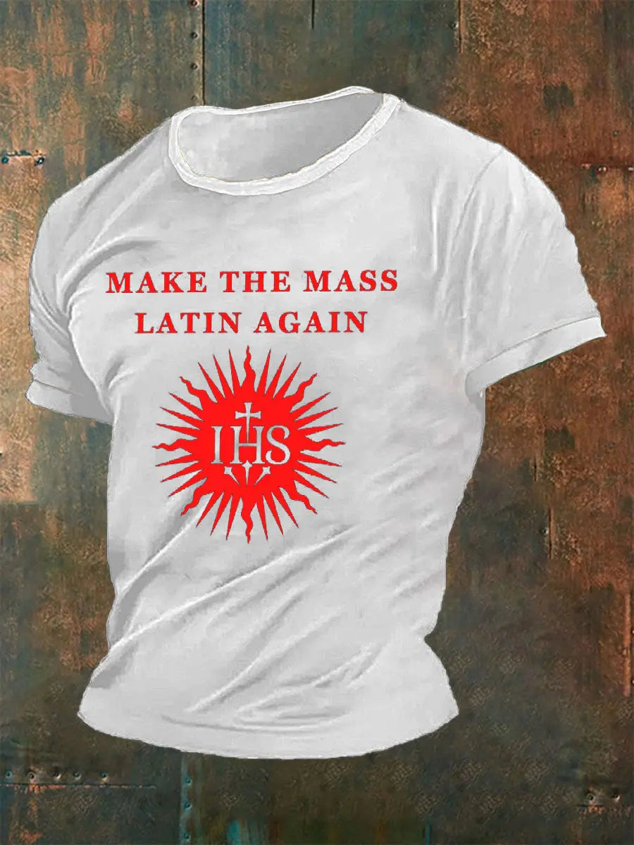 Men's Roman Catholic Make the Mass Latin Again T-shirt zartstils