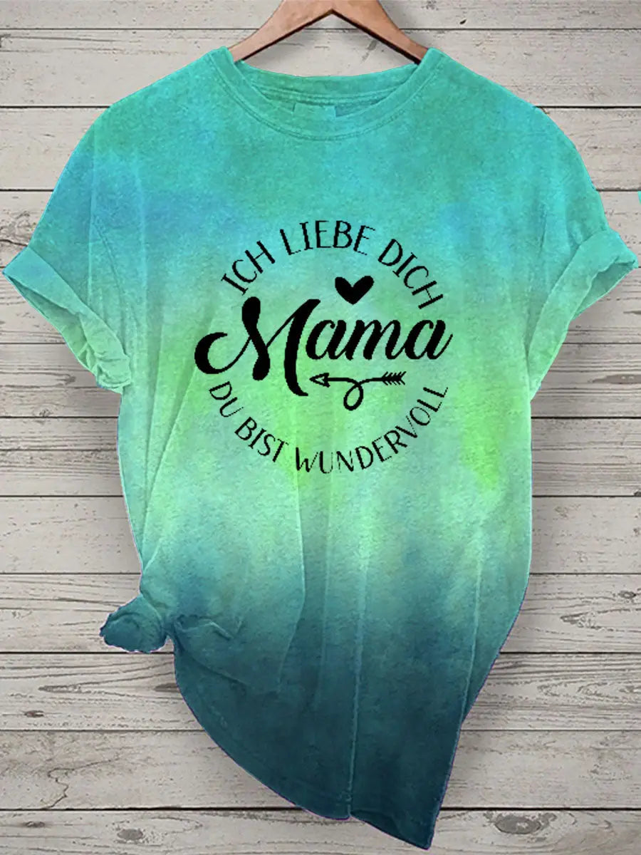 Damen Muttertag Geschenk Kurzarm T-Shirt zartstils