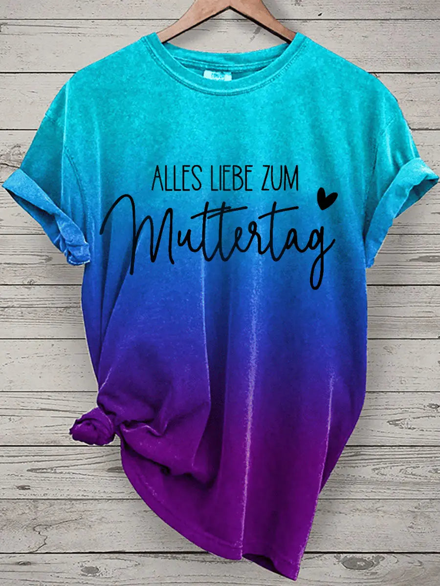 Kurzarm-T-Shirt für Damen alles liebe zum muttertag zartstils