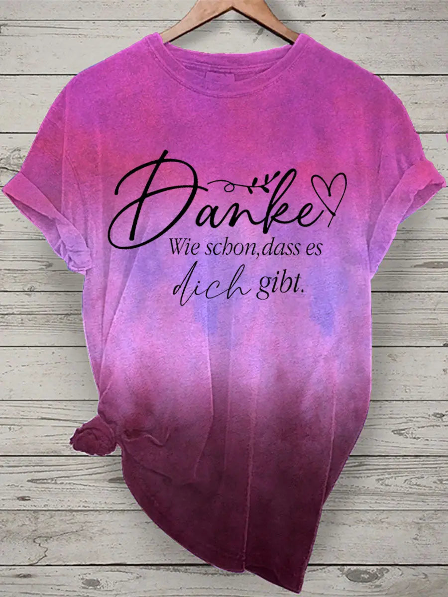 Damen T-Shirt döne schön es dich gibt Kurzarm zartstils