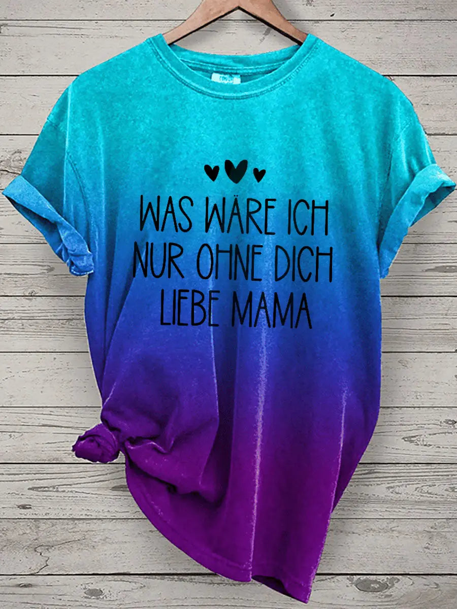 Damen war wäre ich nur ohne dich liebe Mama Muttertag Geschenk Kurzarm T-Shirt zartstils