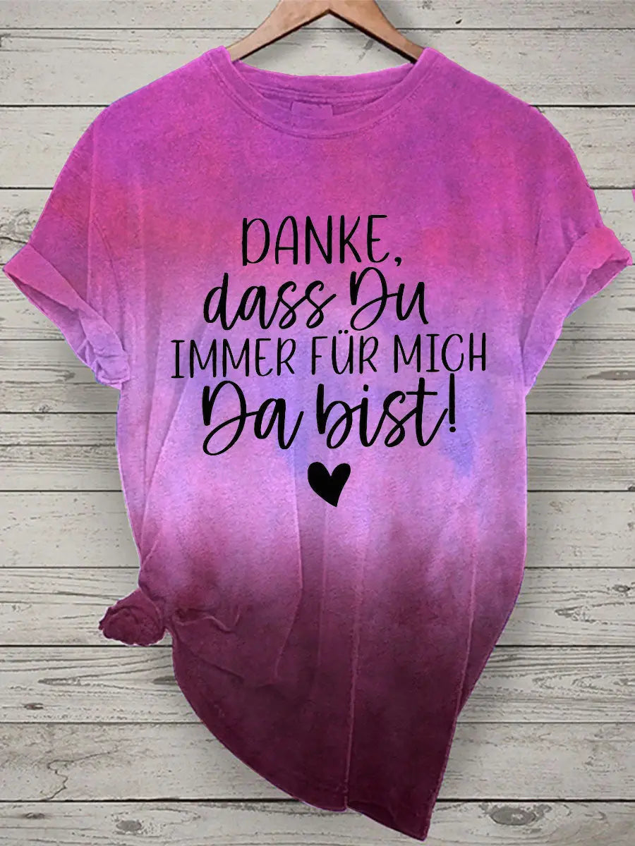 Damen Muttertag Geschenk Kurzarm T-Shirt zartstils