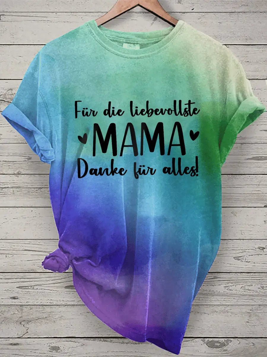 Damen für die liebevollste mama danke für alles Muttertag Geschenk Kurzarm T-Shirt zartstils