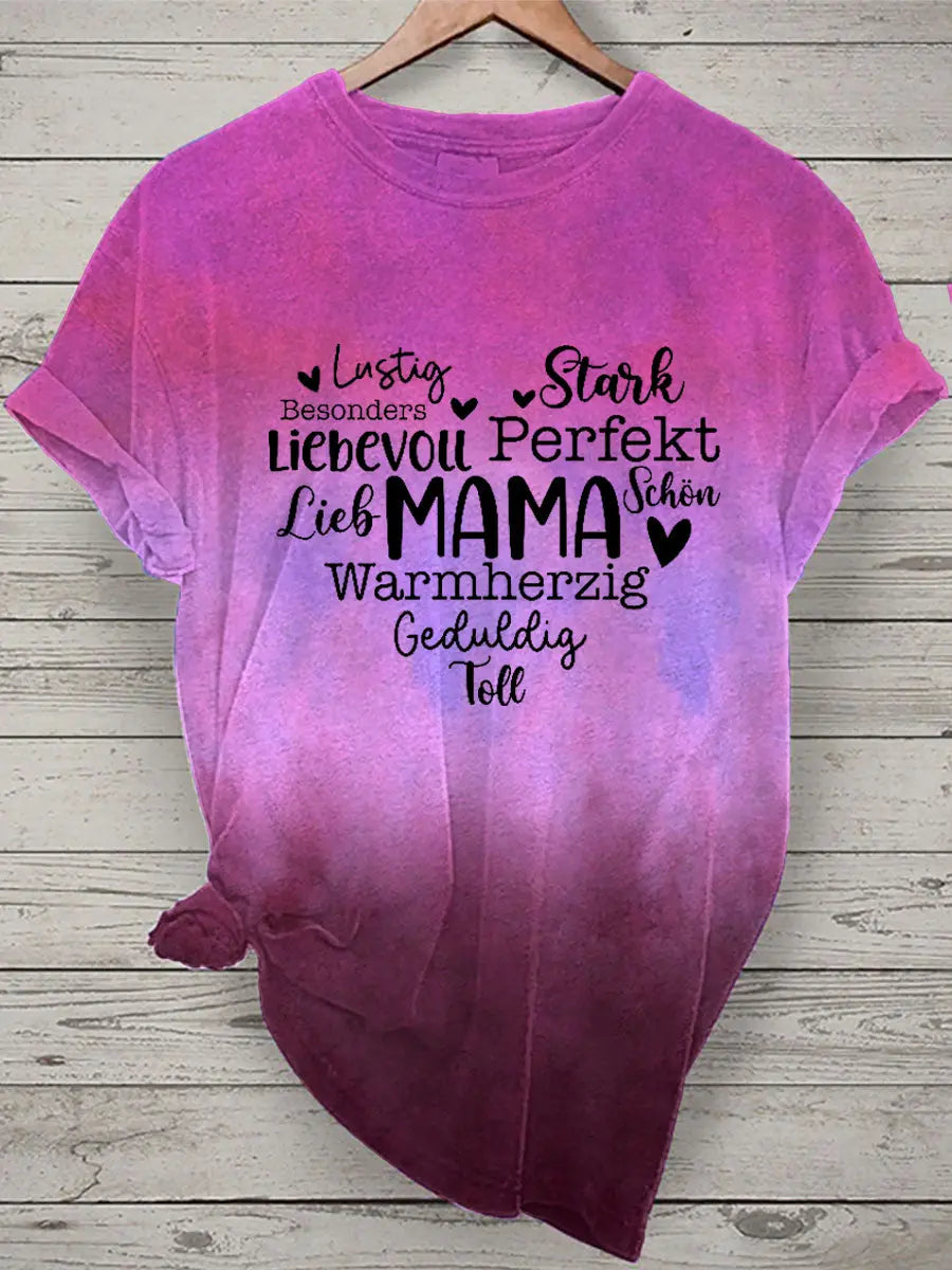 Damen Muttertag Geschenk Kurzarm T-Shirt zartstils