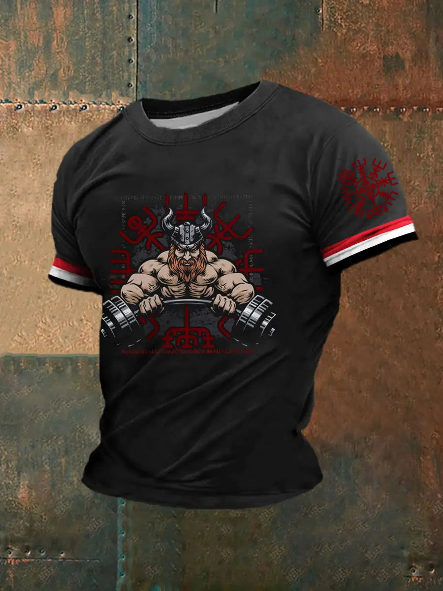 Herren lift wie ein Wikinger bedrucktes Kurzarm-T-Shirt – zartstils