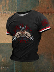 Herren lift wie ein Wikinger bedrucktes Kurzarm-T-Shirt zartstils