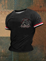 Herren-Erwache bedrucktes Kurzarm-T-Shirt zartstils