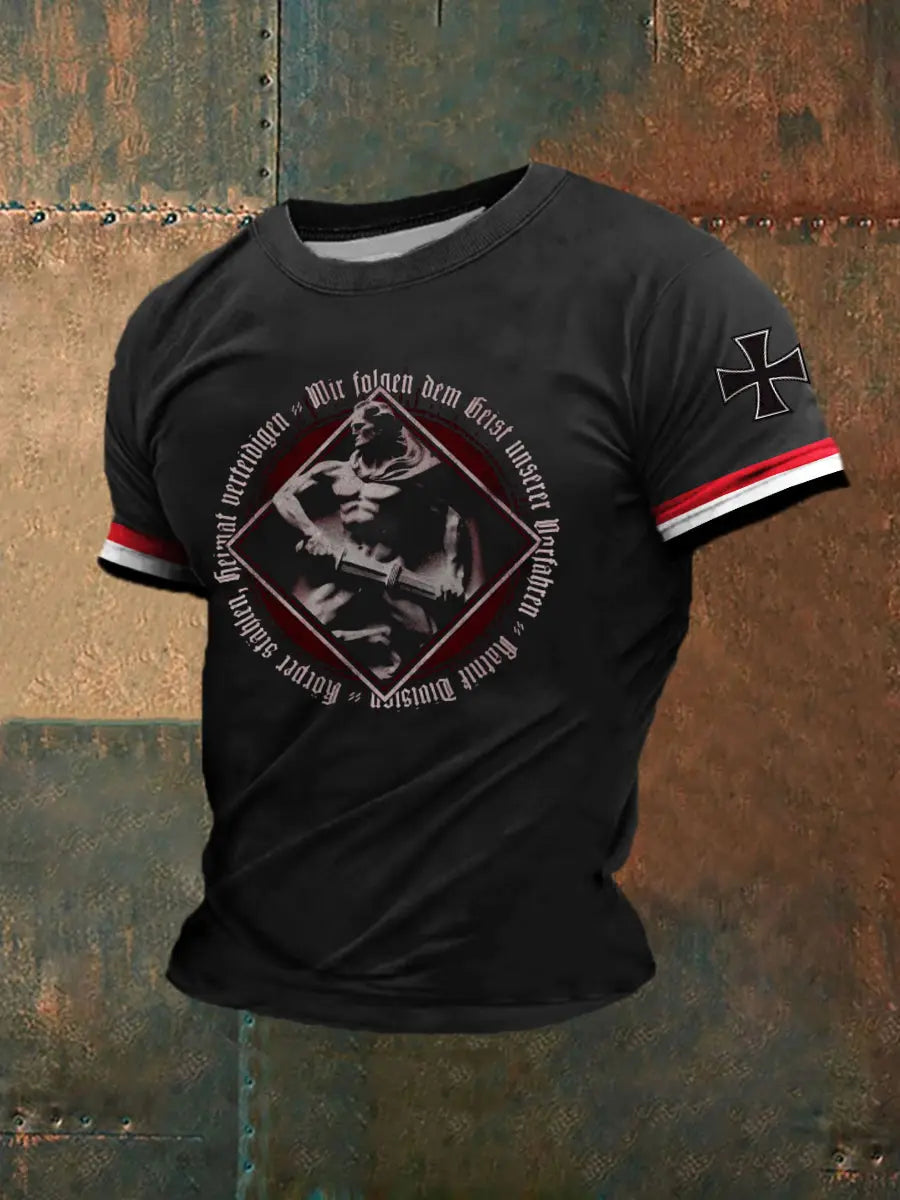 Der Wächter bedrucktes Kurzarm-T-Shirt für Männer zartstils