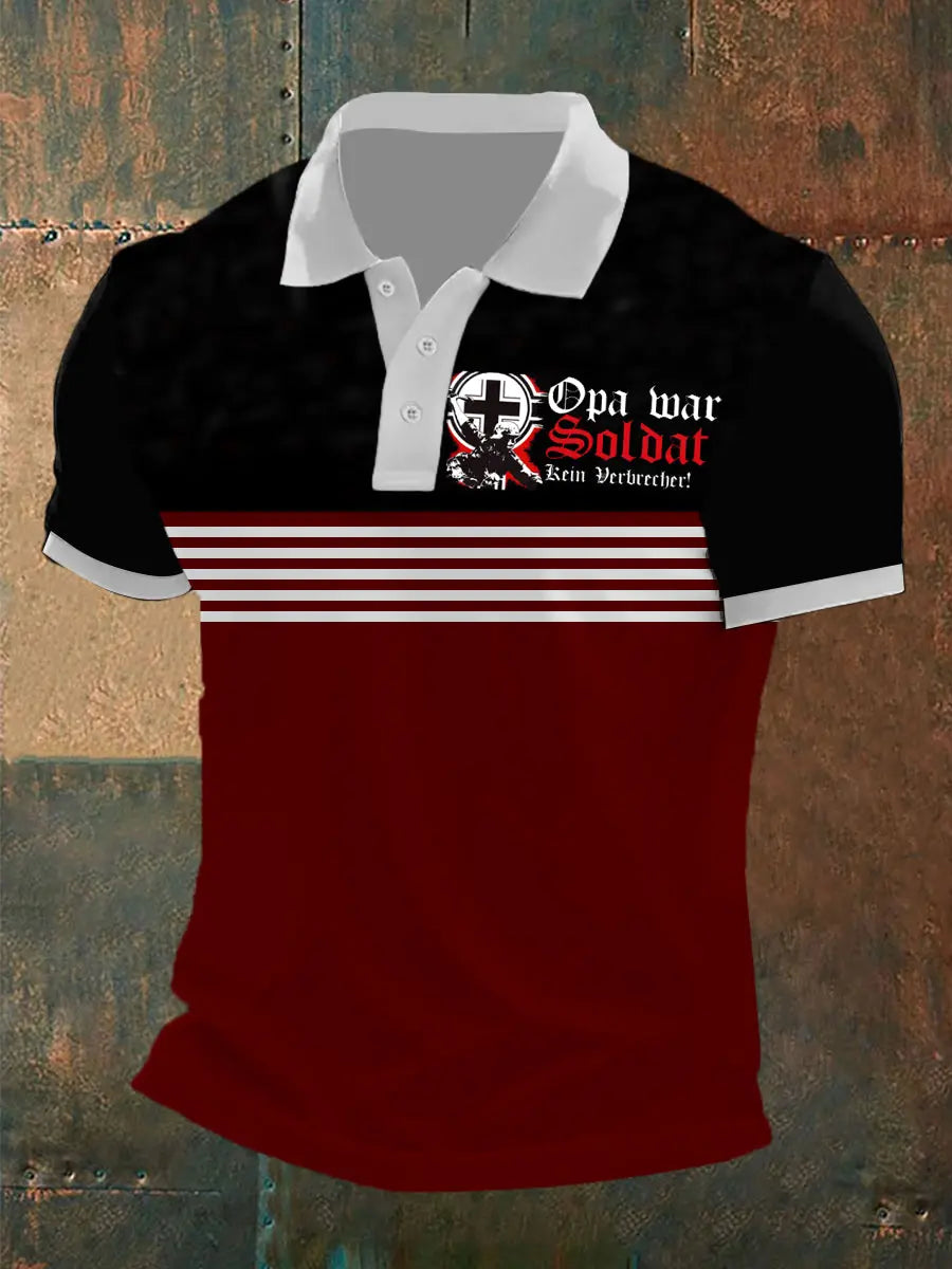 Kurzarm-Polos hirt für Männer Opa War Soldat Kein Verbrecher zartstils