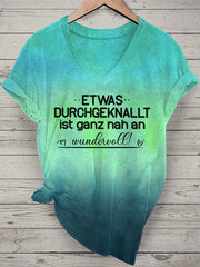 Damen-T-Shirt mit V-Ausschnitt zartstils