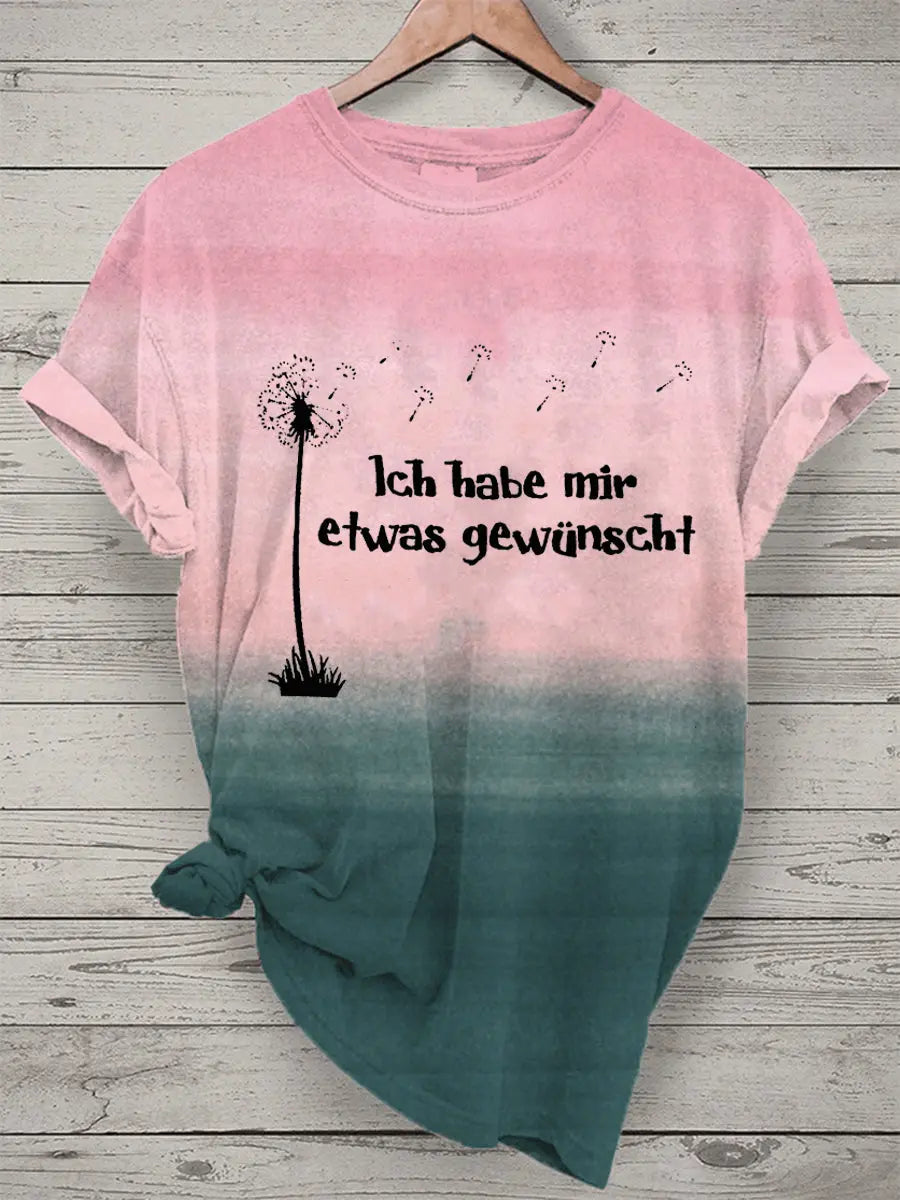 Damen T-Shirt Ich Habe Mir Etwas Gewünschtvkurz ärmel iges T-Shirt zartstils