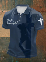 Kurzarm-Polo-Shirt für Herren Christi Himmelfahrt