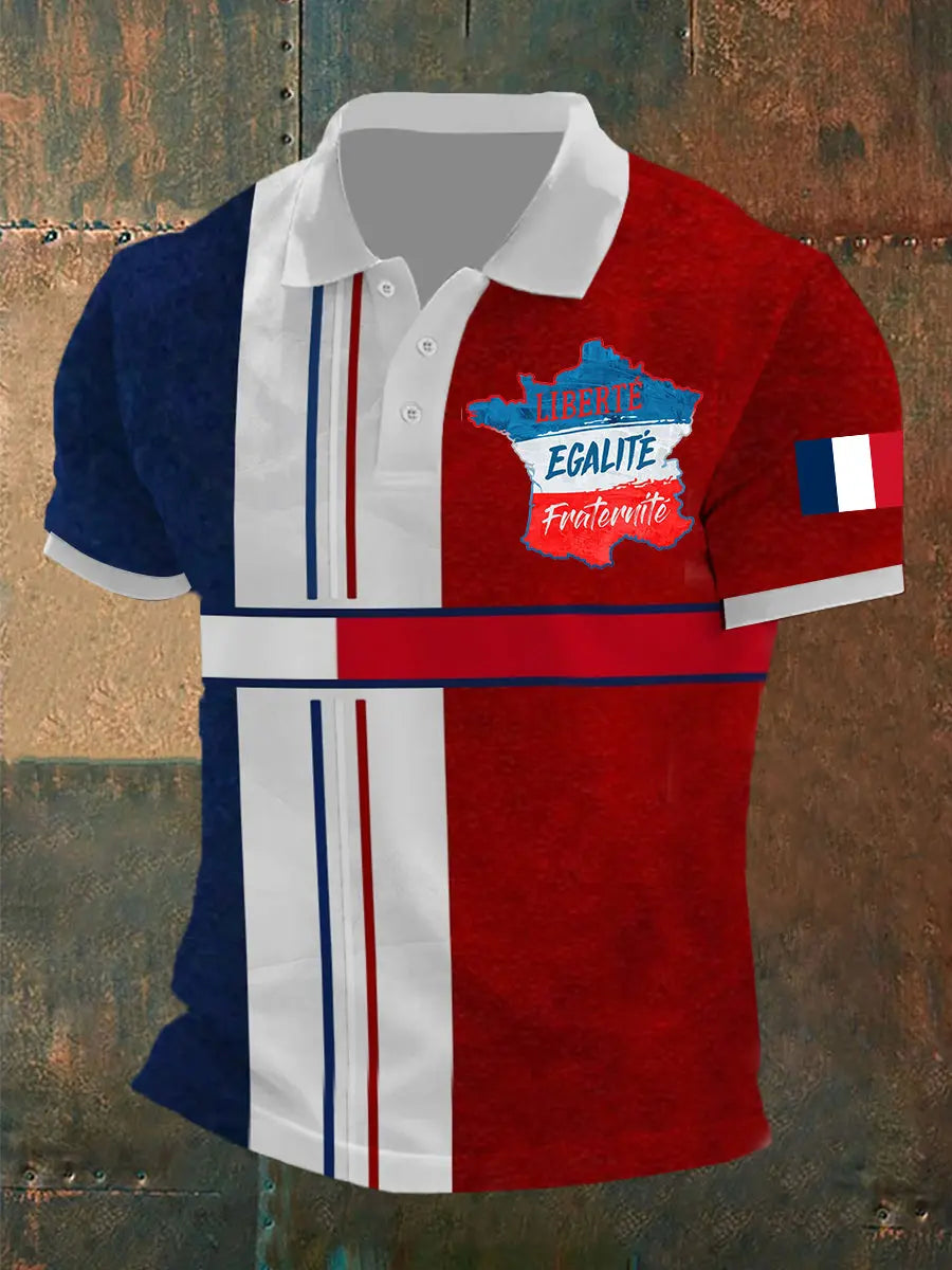 à manches courtes Liberte Egalite Fraternite Homme