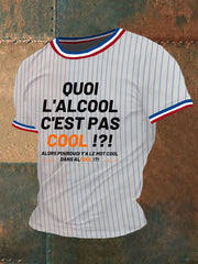 T-shirt manches courtes Quoi L'Alcool C'est Pas Cool Homme