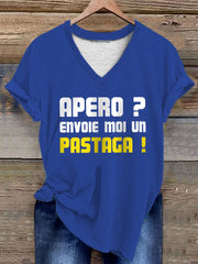 Femmes Apéro Envoie moi un pastaga! T-shirt