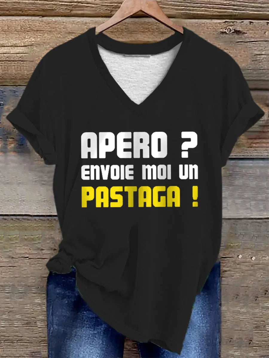 Femmes Apéro Envoie moi un pastaga! T-shirt