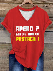 Femmes Apéro Envoie moi un pastaga! T-shirt