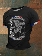 T-shirt à manches courtes France honneur et patrie Homme