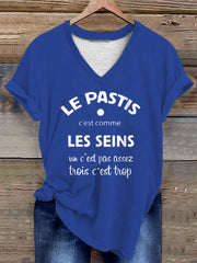 T-shirt Le Pastis c'est comme les seins Femme