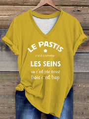 T-shirt Le Pastis c'est comme les seins Femme