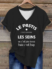 T-shirt Le Pastis c'est comme les seins Femme
