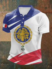 T-shirt à manches courtes imprimé drapeau France pour homme