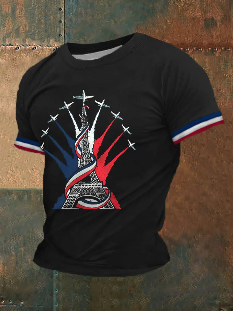 T-shirt à manches courtes imprimé Fete Nationale Homme