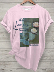 T-shirt de peinture Claude Monet Citations d'inspiration pour femmes