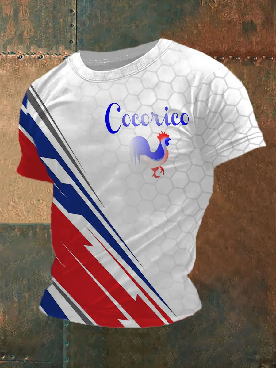 T-shirt imprimé à manches courtes Cocorico Homme