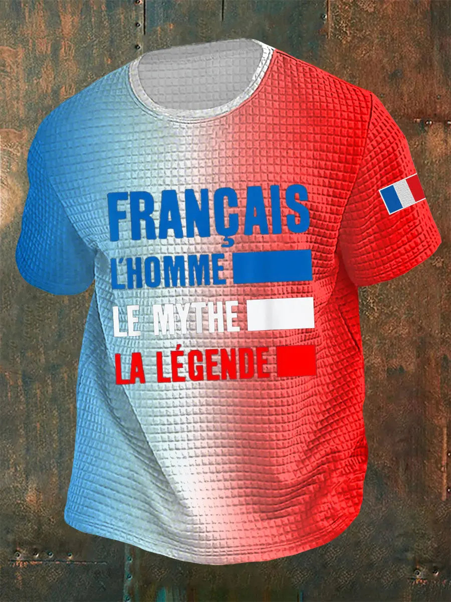 Chemise à manches courtes FRANÇAISE Print Waffle Homme