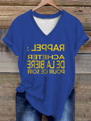 T-shirt Rappel acheter de la bière pour ce soir Femme