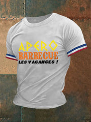 T-shirt Apéro barbecue les vacances pour homme