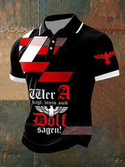 Herren Wer A sagt Muss Auch Dolf Sagen Kurzarm-Polo-Shirt