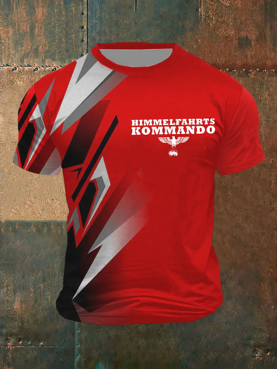 Herren Herren Herren tag Herren tag Himmelfahrten Kommando bedrucktes Kurzarm-T-Shirt