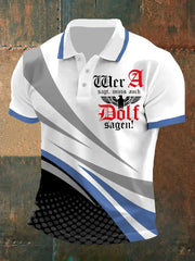 Herren Wer A sagt Muss Auch Dolf Sagen Kurzarm-Polo-Shirt