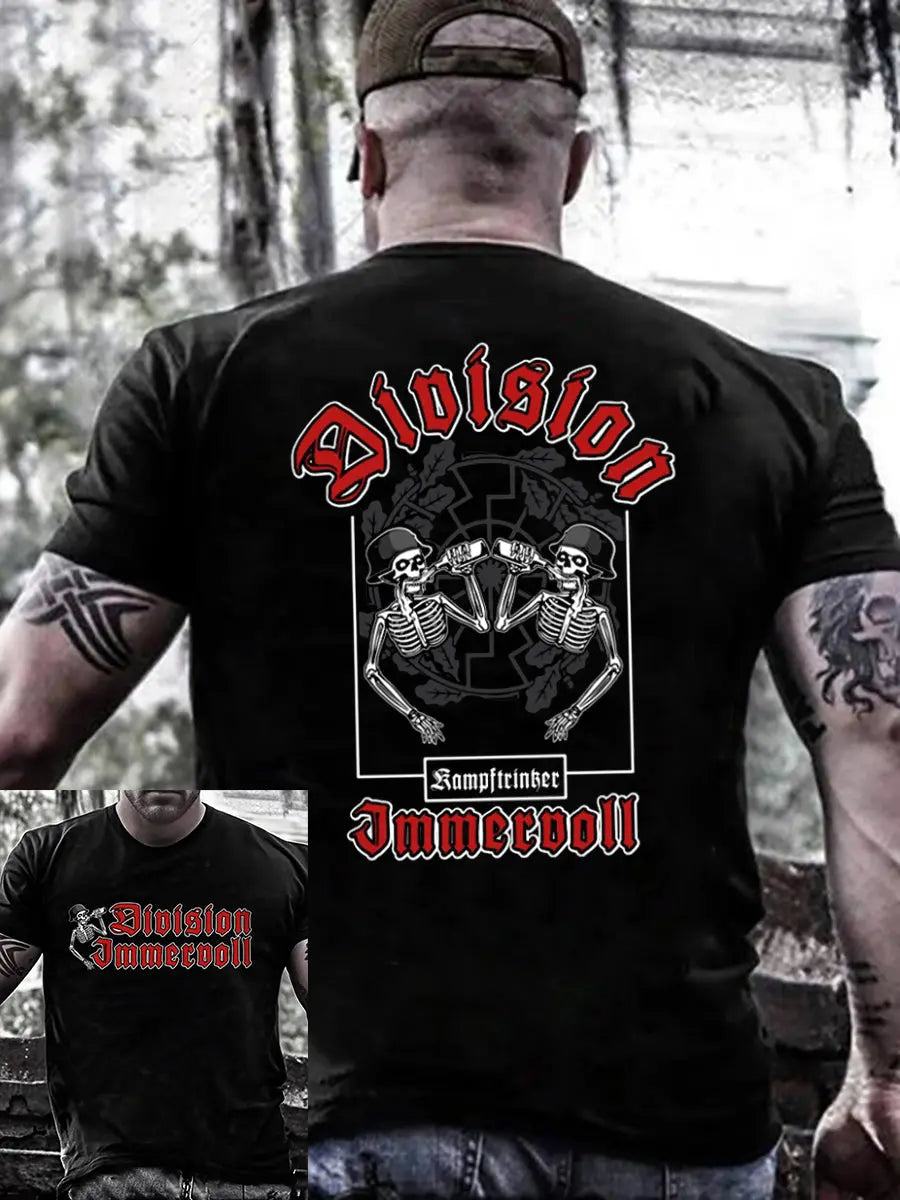 Herren Division Immer voll Bedrucktes Kurzarm T-Shirt