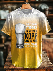 Männer Die kleinen stimmen in meinem kopf sagen mir immer wieder Loch mehr bier T-Shirt