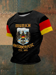 Herren Oktoberfest bedrucktes Kurzarm-T-Shirt