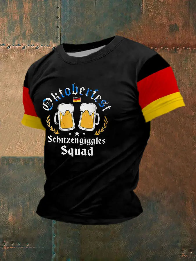 Männer Deutschland Oktoberfest Bier gedruckt T-Shirt