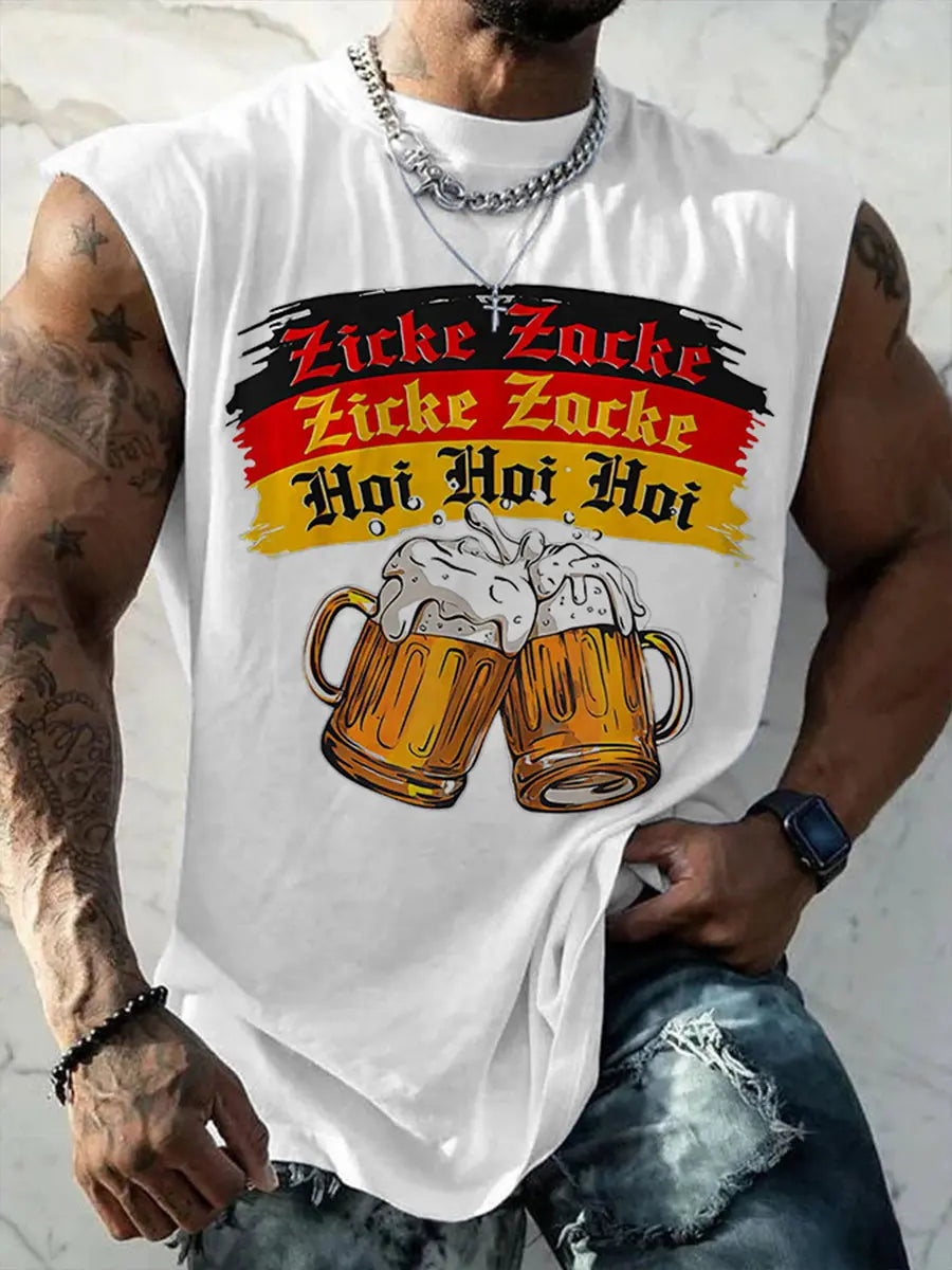 Men's German Beer Day Printed Vest