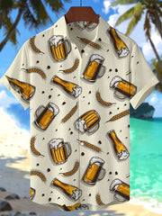 Herren Bier Hawaii Hemden