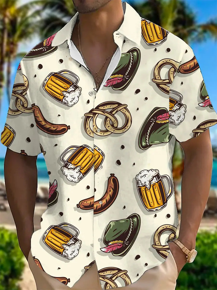 Deutschland-Bedrucktes Kurzarm-Hemd für Männer