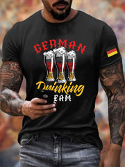 Men's Oktoberfest German Drinking Team Print T-shirt