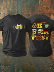 Herren Bier Fest Traditionelles Deutschland Food Print Shirt
