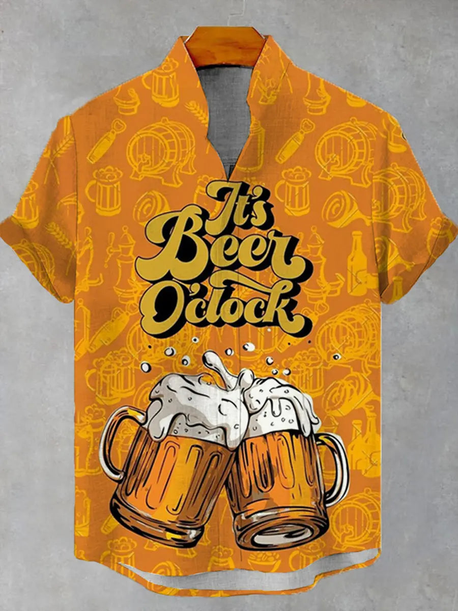 Deutschland-Bedrucktes Kurzarm-Hemd für Männer