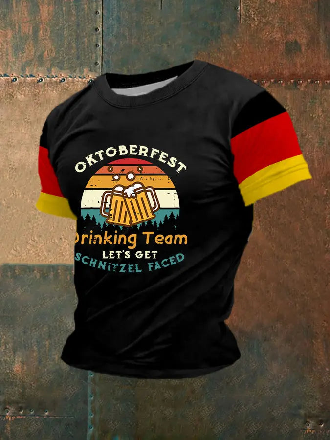 Herren Oktoberfest Trink team Print T-Shirt