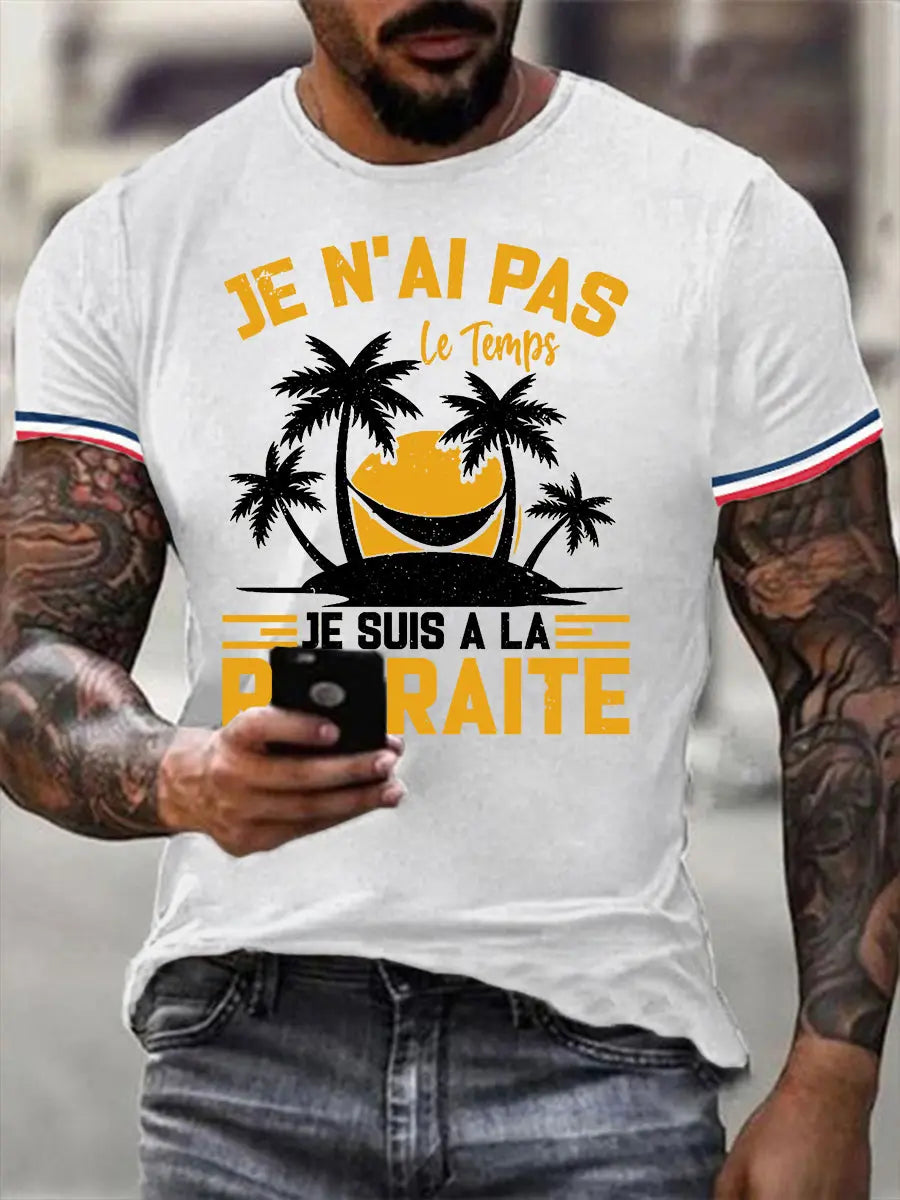 T-shirt à manches courtes Je N'ai Pas Le Temps Je Suis À La Retraite Homme