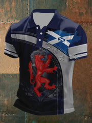Men's Scotland Flag Casual Polo Shirt