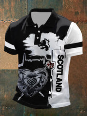 Men's Scotland Flag Casual Polo Shirt