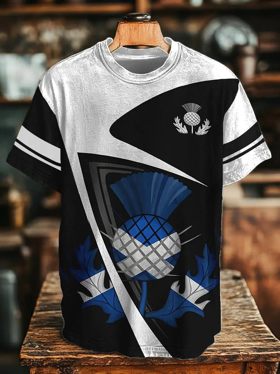 Men's Scottish Thistle Print T-shirt